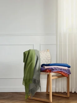 Silkeborg Uldspinderi Secret Plaid, lime/moss fra><noscript><img width=