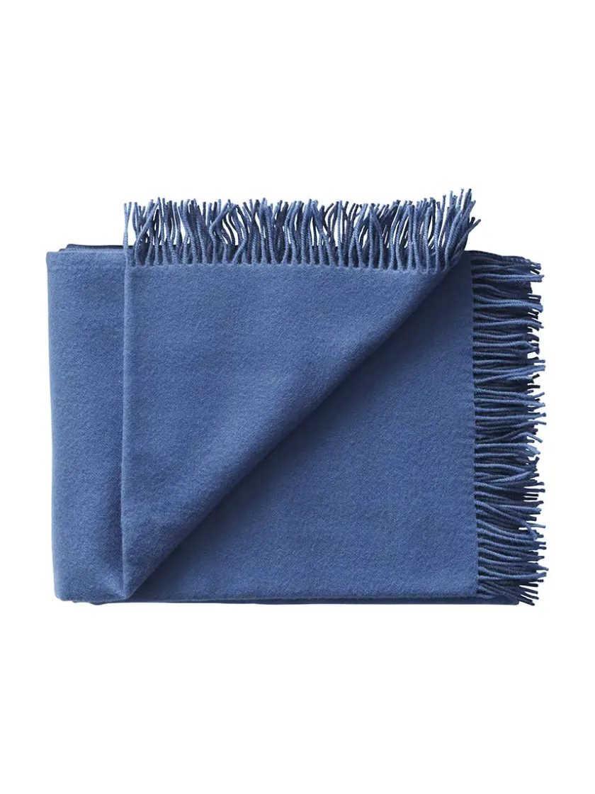 Silkeborg Uldspinderi Secret Plaid, ocean/ink fra> Gaver Til Ham|Puder Og Plaider