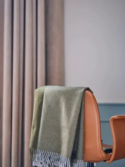 Silkeborg Uldspinderi Secret Plaid, ocher/caramel fra><noscript><img width=