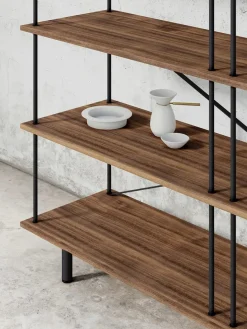Stellar Works Seiton Reol 3-3 R, valnød fra> Reolsystemer|Reoler