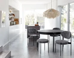 Verpan Serie 430 spisestol, sort af Verner Panton> Spisebordsstole