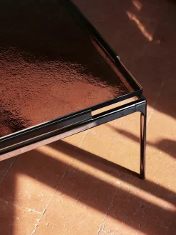 &Tradition Sett LN13 Sofabord, smoked glass/chrome fra> Sofaborde