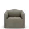 New Works Shore Lounge Chair Extended Base, taupe fra> Lænestole