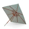 Fritz Hansen Skagerak Messina Parasol 300, Light Apricot/Green Stripes fra> Parasoller
