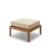 Fritz Hansen Skagerak Virkelyst Puf, Golden Yellow Stripe fra> Udendørs Loungemøbler|Havestole