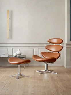 Fredericia Furniture Skammel EJ 5-F til Corona stolen> Skamler