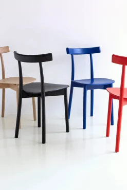 Nine Skinny wooden chair, ash/blue fra><noscript><img width=