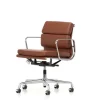 Vitra Soft Pad Chair EA 217 Kontorstol, cognac læder/krom stel fra> Kontorstole