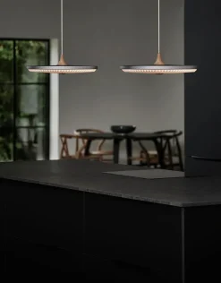 Le Klint Soleil pendel medium, lys eg, papir skærm fra><noscript><img width=