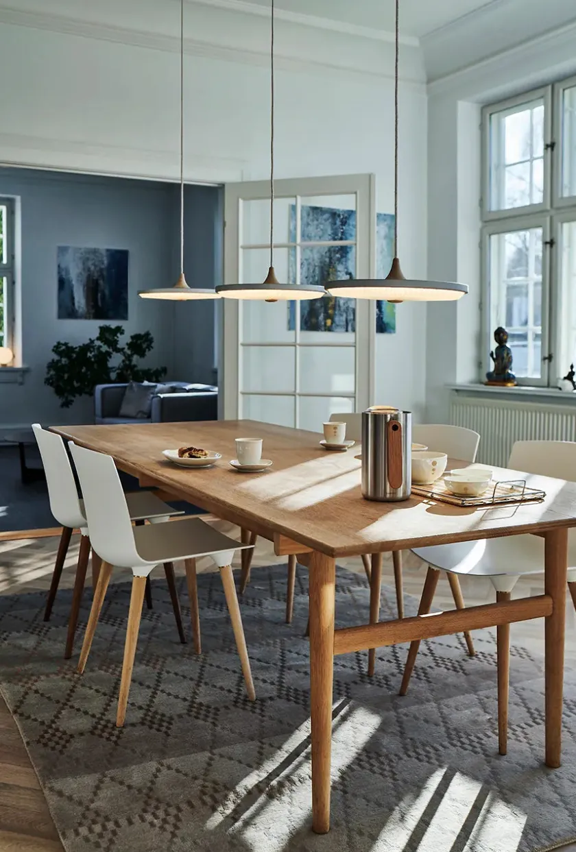 Le Klint Soleil pendel small, røget eg, papir skærm fra> Pendler|Spots