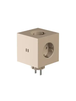 Avolt Square 2 Stikdåse med USB, beige fra> Gaver Til Hende