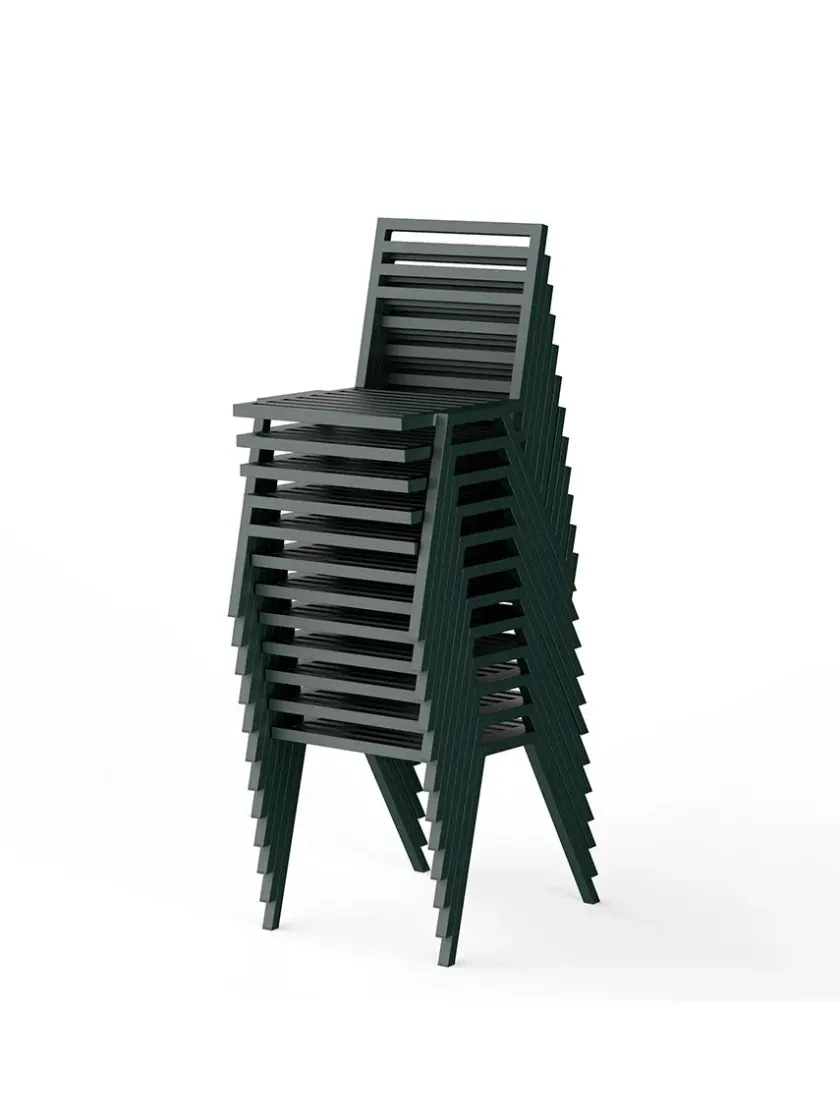 Nine Stacking Chair, grøn fra 19 Outdoors> Havestole