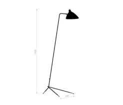 Editions Serge Mouille Standing Lamp w/1 Head/Arm af Serge Mouille><noscript><img width=