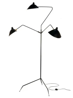 Editions Serge Mouille Standing Lamp w/3 Heads/Arms af Serge Mouille> Gulvlamper|Spots