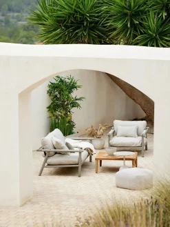 Cane-line Sticks Loungestol, taupe aluminium fra> Udendørs Loungemøbler|Havestole