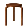 Artek Stool 60, walnut stained fra> Skamler