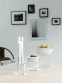 Audo Copenhagen Stor Kubus Skål, hvid fra> Service