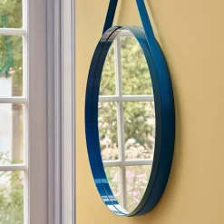 HAY Strap Mirror No 2 Ø50 Red - Spejl fra> Spejle