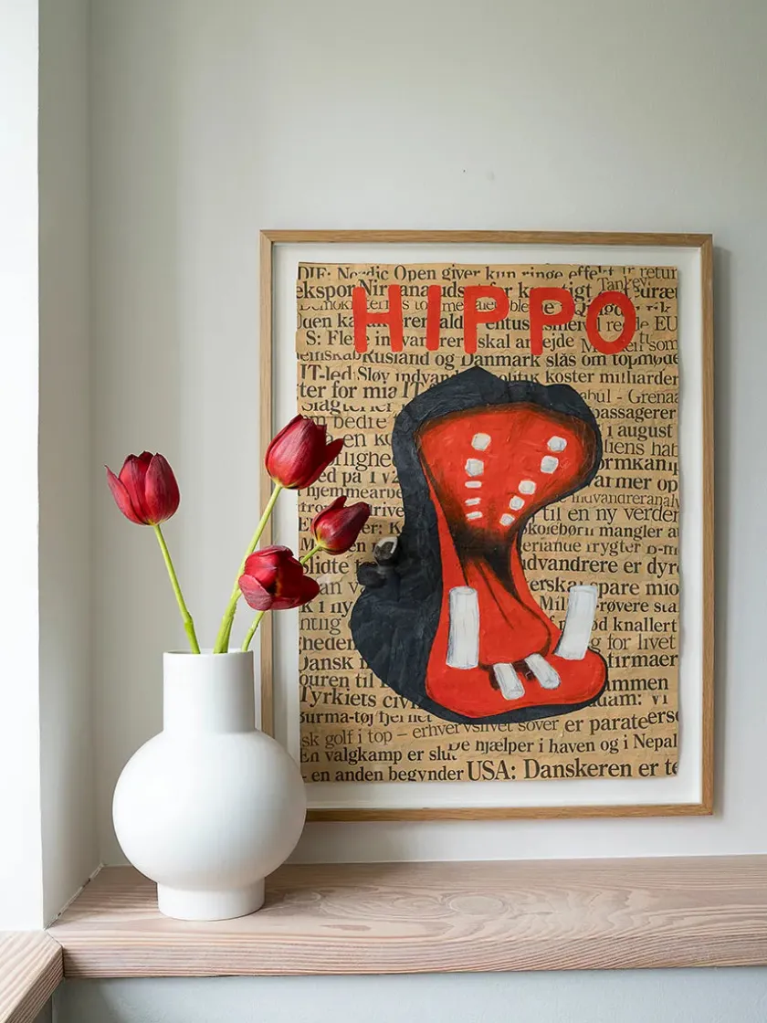 raawii Strøm Vase, coral blush fra> Vaser