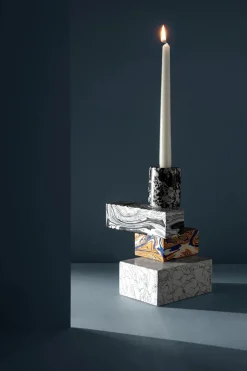 Tom Dixon Swirl Candelabra Multi fra> Lysestager