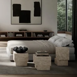 101 Copenhagen Temple Coffee Table Tall, limestone fra> Sideborde Og Små Borde