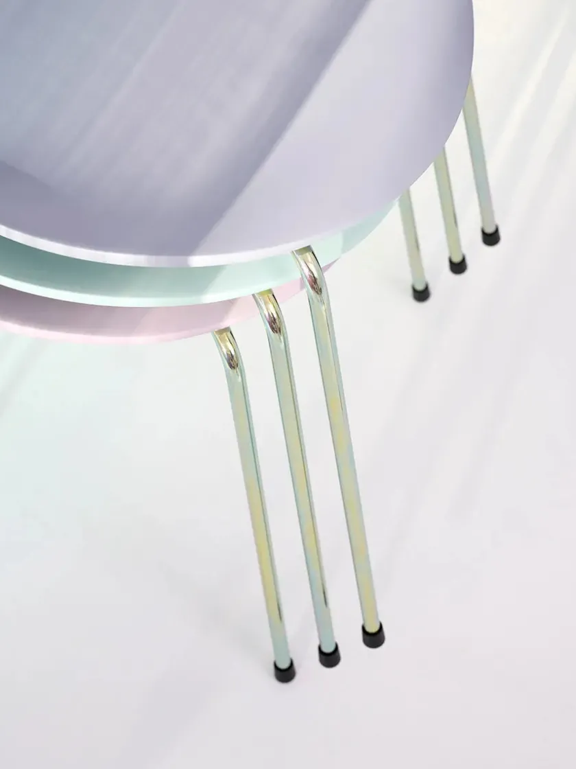 Fritz Hansen 70th Anniversary Edition 3107 Spisebordsstol, 7:14 AM Blue af Arne Jacobsen> Spisebordsstole