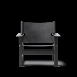 Fredericia Furniture The Canvas Chair, lys olieret eg natur canvas af Børge Mogensen><noscript><img width=