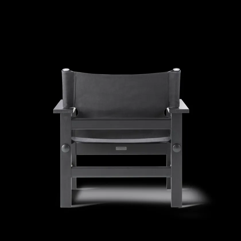 Fredericia Furniture The Canvas Chair, lys olieret eg natur canvas af Børge Mogensen> Loungestole|Lænestole