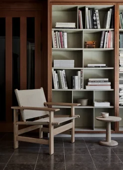 Fredericia Furniture The Canvas Chair, lys olieret eg natur canvas af Børge Mogensen><noscript><img width=