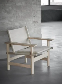 Fredericia Furniture The Canvas Chair, sæbebehandlet eg natur canvas af Børge Mogensen> Loungestole|Lænestole