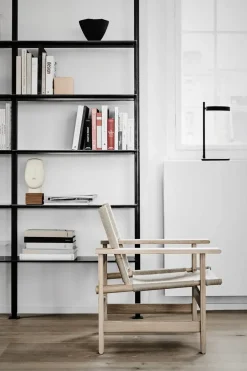 Fredericia Furniture The Canvas Chair, sæbebehandlet eg natur canvas af Børge Mogensen><noscript><img width=