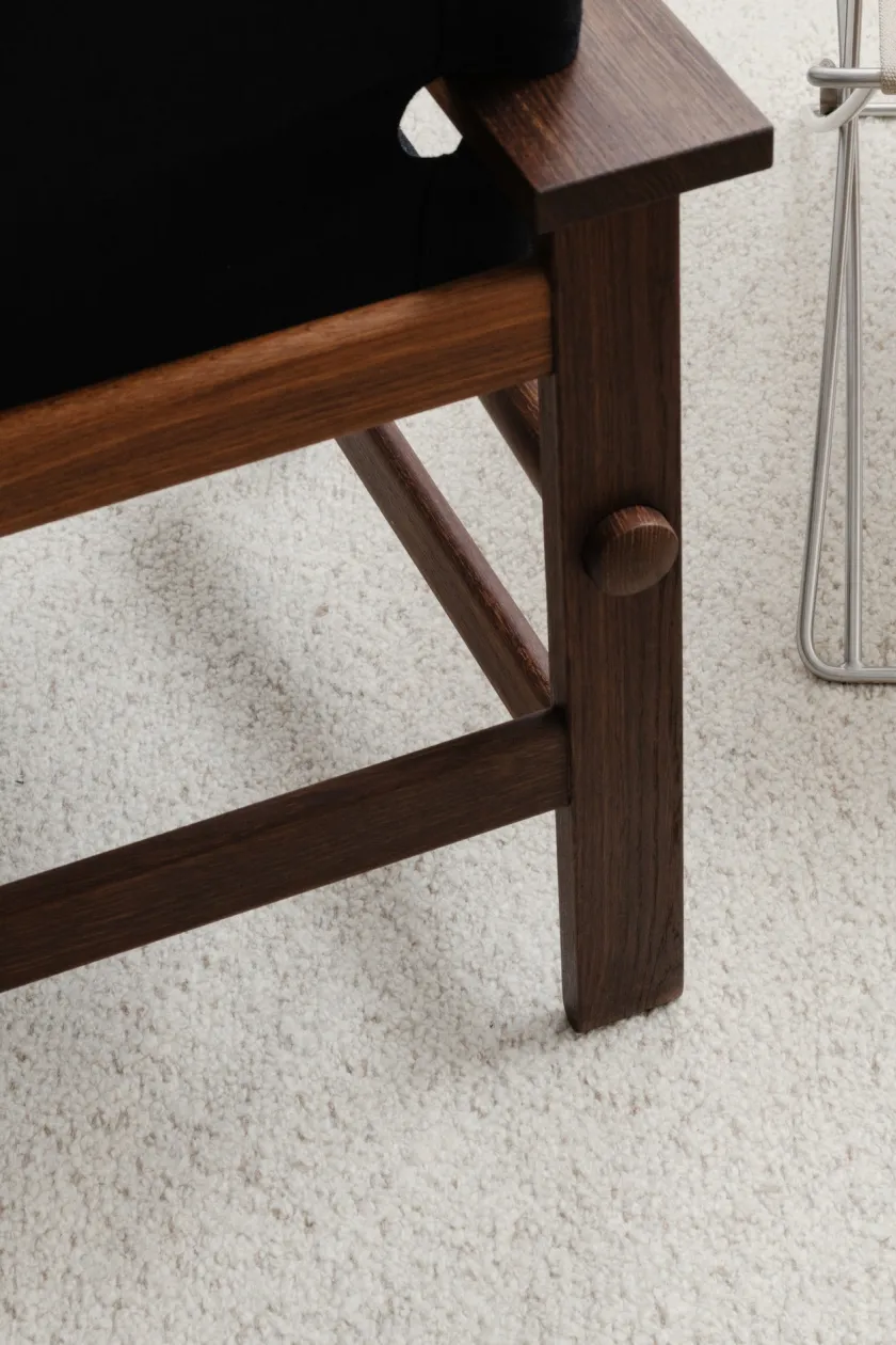 Fredericia Furniture The Canvas Chair, sæbebehandlet eg natur canvas af Børge Mogensen> Loungestole|Lænestole