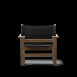 Fredericia Furniture The Canvas Chair, sæbebehandlet eg natur canvas af Børge Mogensen><noscript><img width=