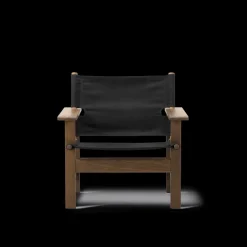Fredericia Furniture The Canvas Chair, sæbebehandlet eg natur canvas af Børge Mogensen><noscript><img width=
