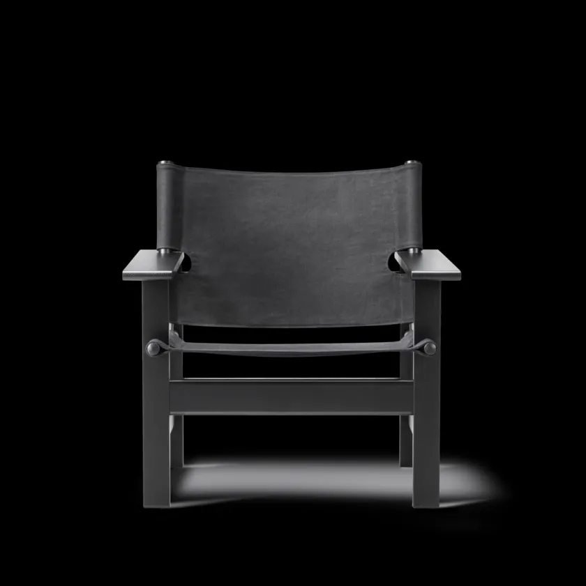Fredericia Furniture The Canvas Chair, sæbebehandlet eg natur canvas af Børge Mogensen> Loungestole|Lænestole