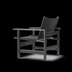 Fredericia Furniture The Canvas Chair, sæbebehandlet eg natur canvas af Børge Mogensen><noscript><img width=