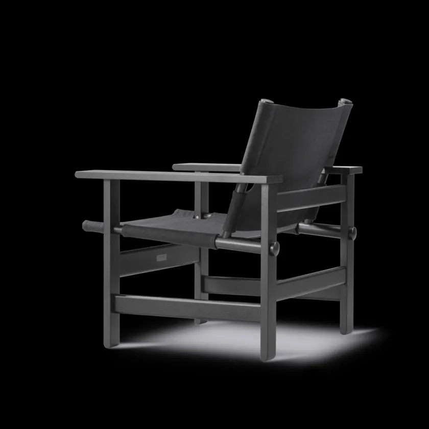 Fredericia Furniture The Canvas Chair, sæbebehandlet eg natur canvas af Børge Mogensen> Loungestole|Lænestole