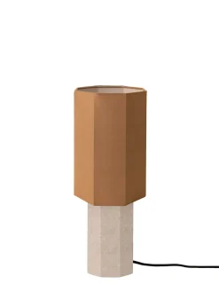 Louise Roe The Eight Over Eight Lamp Small, beige travertine fra> Spots