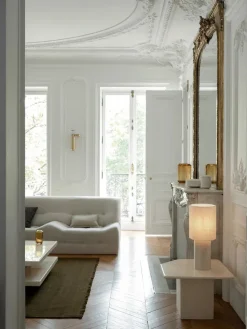 Louise Roe The Eight Over Eight Lamp Small, beige travertine fra><noscript><img width=