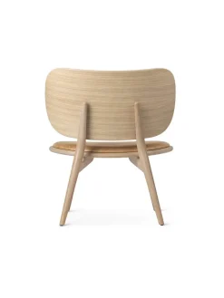 Mater The Lounge Chair, mat lakeret eg med naturfarvet læder fra> Loungestole|Lænestole