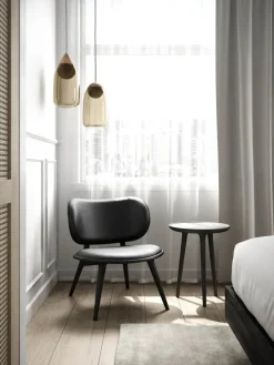 Mater The Lounge Chair, mat lakeret eg med naturfarvet læder fra><noscript><img width=