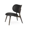 Mater The Lounge Chair, sirka grå eg med sort læder fra> Loungestole|Lænestole