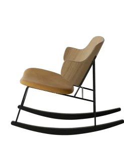 Audo Copenhagen The Penguin Rocking Chair, eg natur/dakar læder fra><noscript><img width=