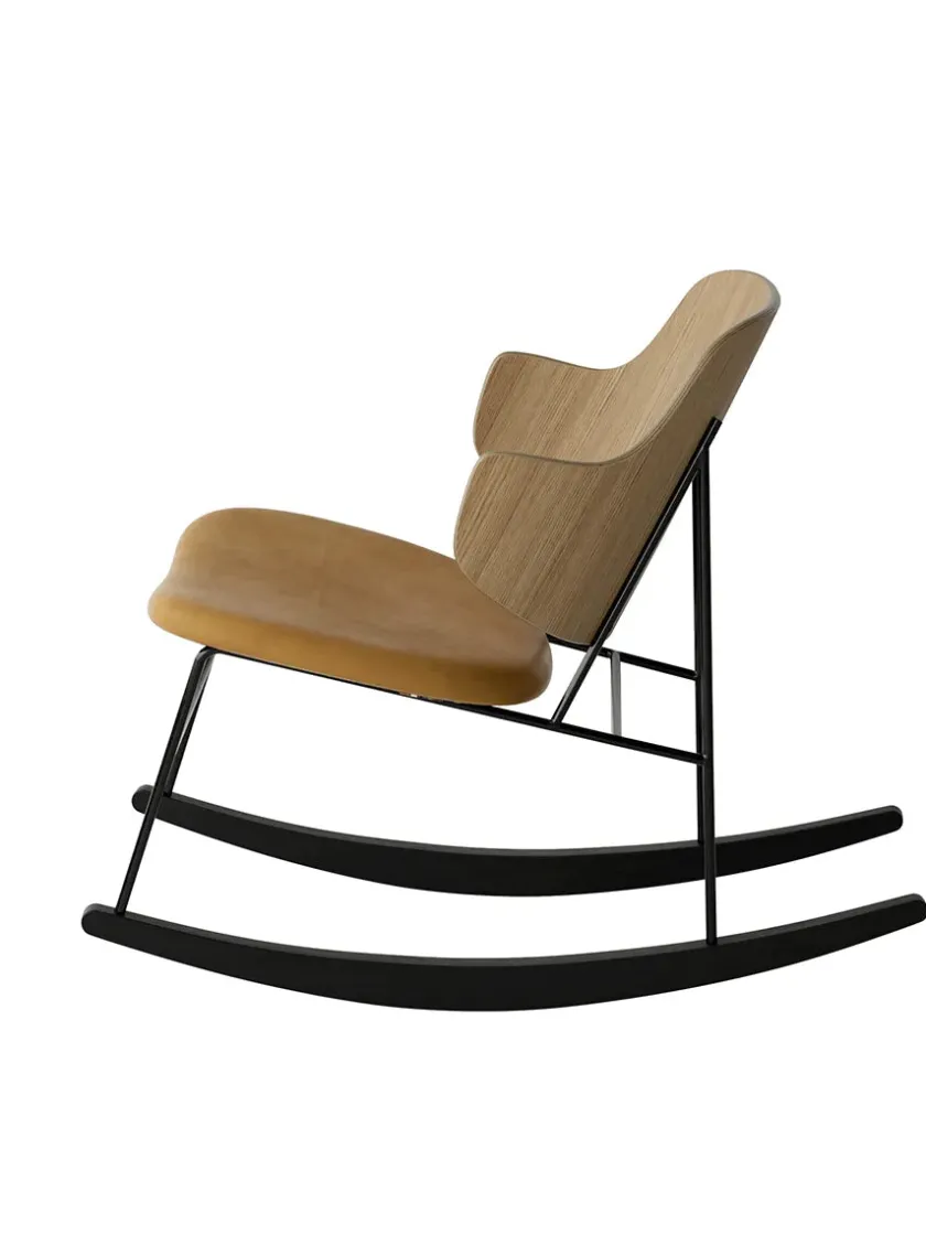 Audo Copenhagen The Penguin Rocking Chair, eg natur/dakar læder fra> Gyngestole