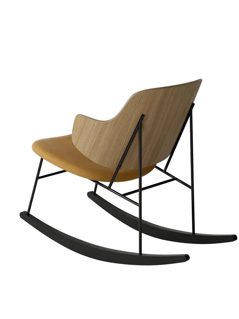 Audo Copenhagen The Penguin Rocking Chair, eg natur/dakar læder fra> Gyngestole
