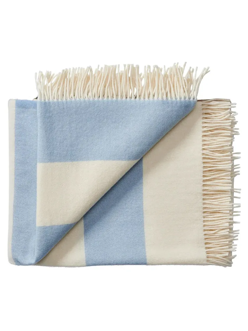 Silkeborg Uldspinderi The Sweater Plaid, blue fra> Puder Og Plaider