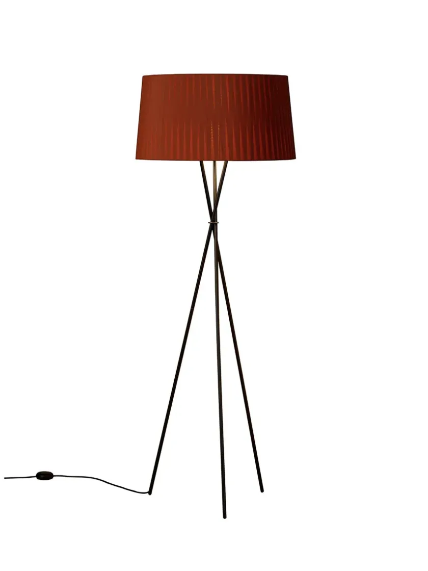 Santa & Cole Tripode Gulvlampe fra Santa and Cole, red-amber (G5)> Gulvlamper|Spots