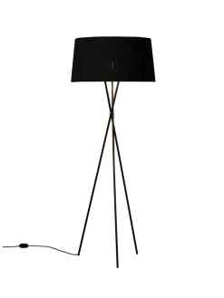 Santa & Cole Tripode Gulvlampe fra Santa and Cole, sort (G5)> Gulvlamper|Spots