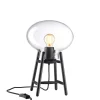 FDB Møbler U4 Hiti Bordlampe, klart glas/sort eg fra> Spots