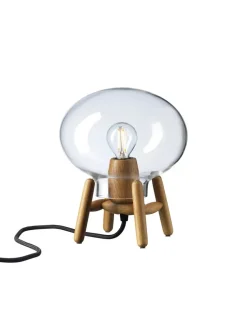 FDB Møbler U6 Mini Hiti Bordlampe, klart glas/sort eg fra> Spots